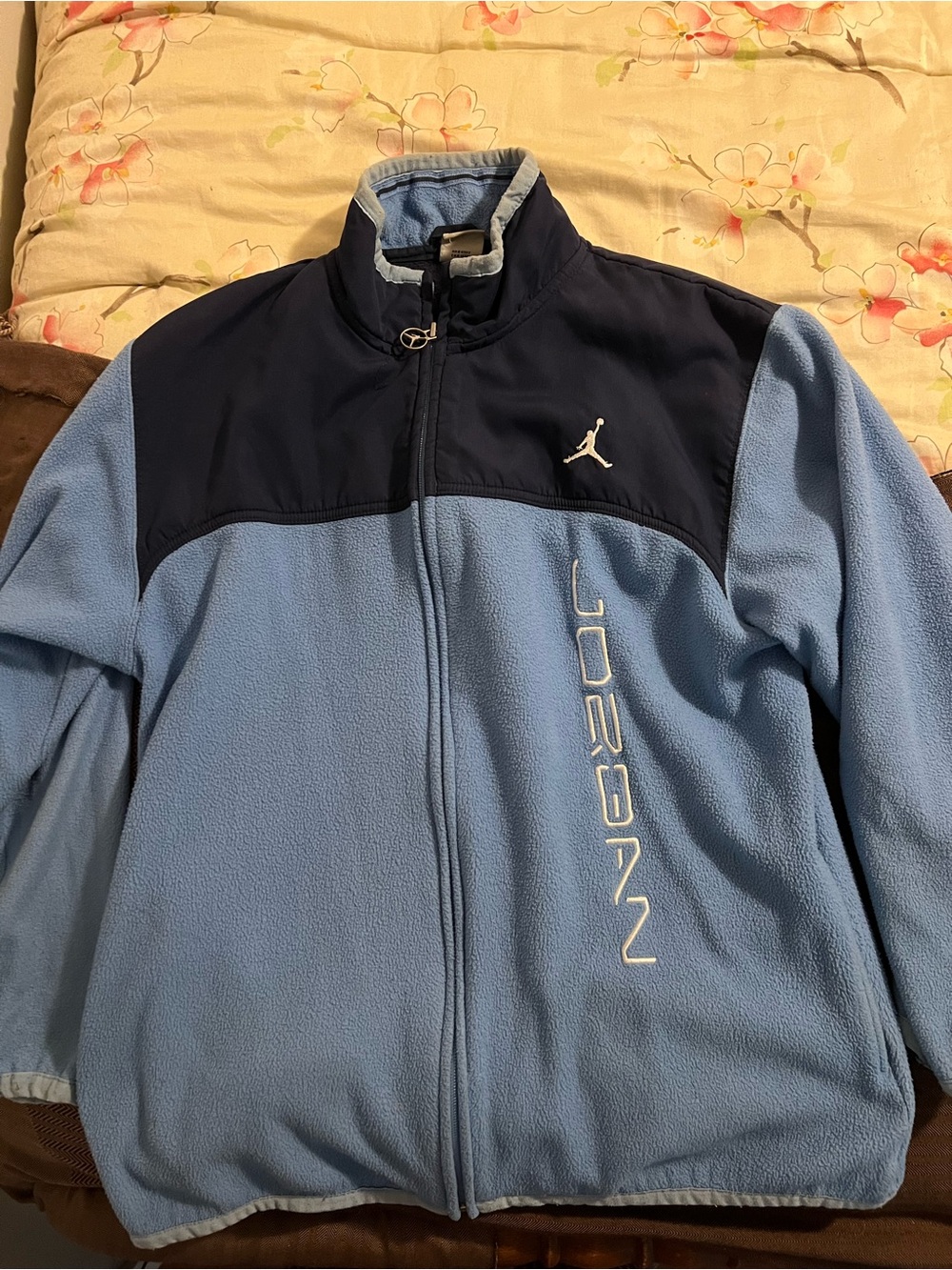 Jordan Nike Air Full Zip Fleece Sweater YOUTH XL Carolina Blue